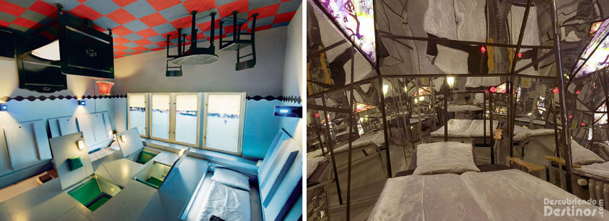 Muebles colgando y caleidoscopio