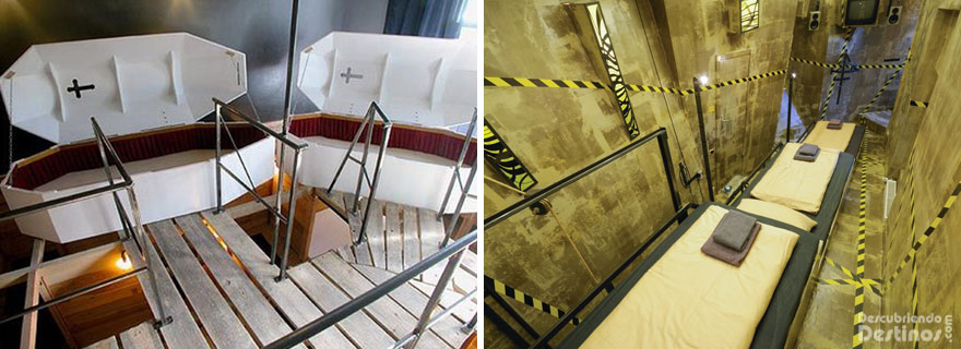 Habitaciones con forma de ataud o tuneles