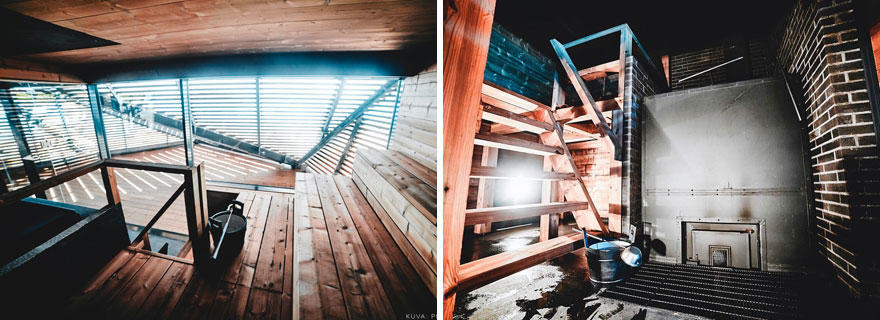 sauna por dentro